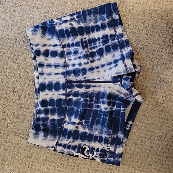 BARBELL VOODOO Spandex Compression Shorts Tie-Dye - Picture 1 of 1